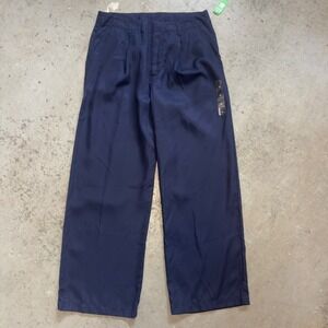 Gap Navy Blue Lyocell Wide Leg Dressy Trousers Pants Womens 12 NEW 773465-00